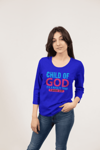 Image 4 of Ladies "Christian" long-sleeve Tee and Quarter sleeve tee
