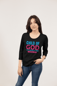 Image 5 of Ladies "Christian" long-sleeve Tee and Quarter sleeve tee