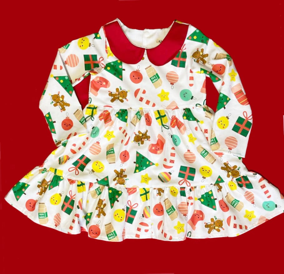 Image of White Cute Christmas dress