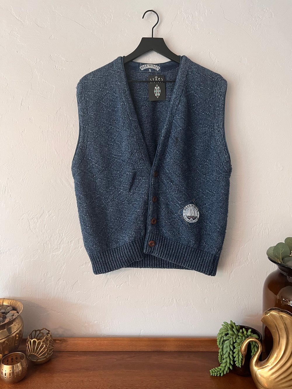 Vintage Blue Willi’s Pure Indigo Cotton Vest (S)
