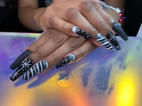 Image 2 of BLK N WHITE HOLIDAY NAILS 