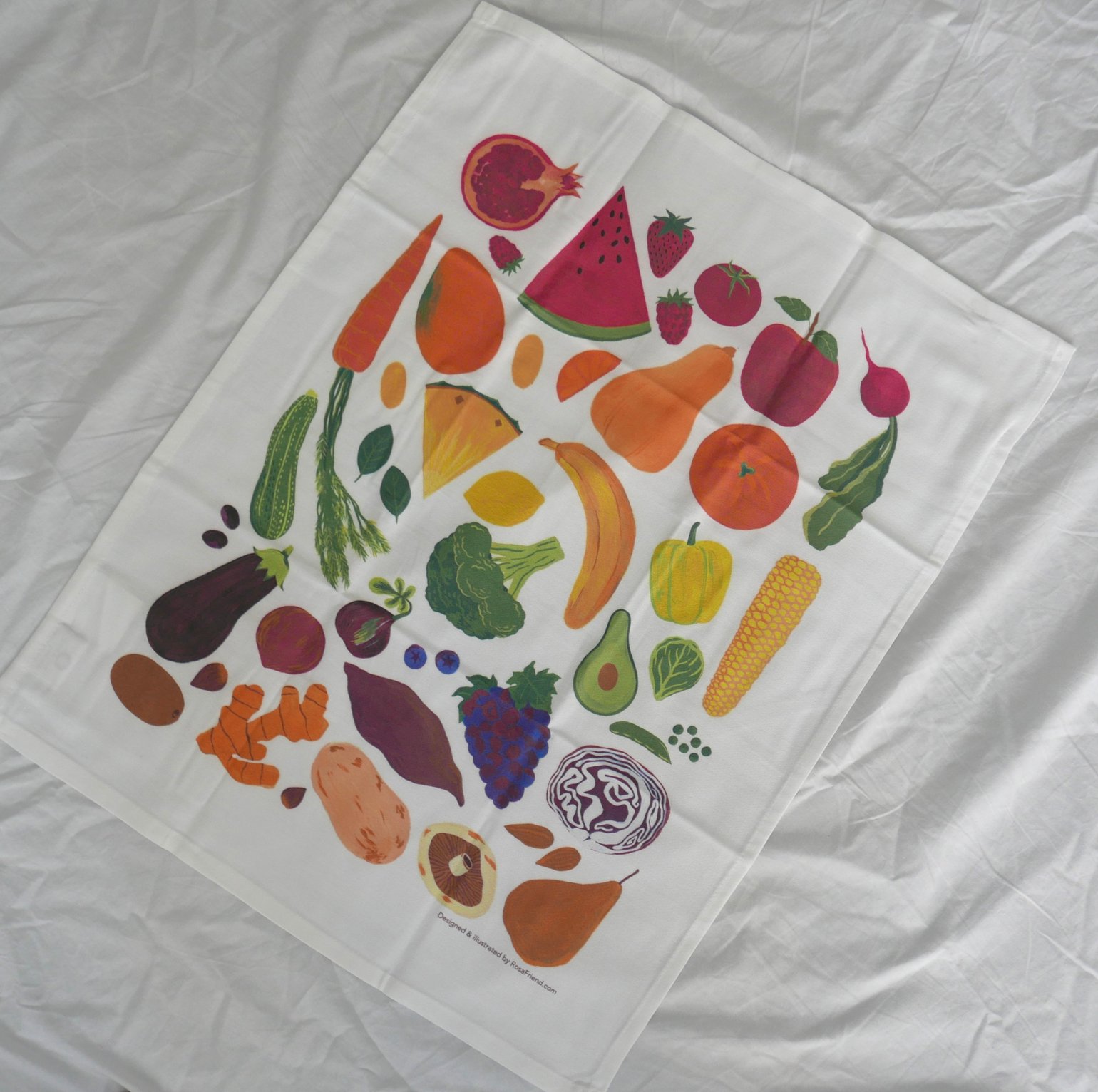 Image of Fruit and Vege tea towel 