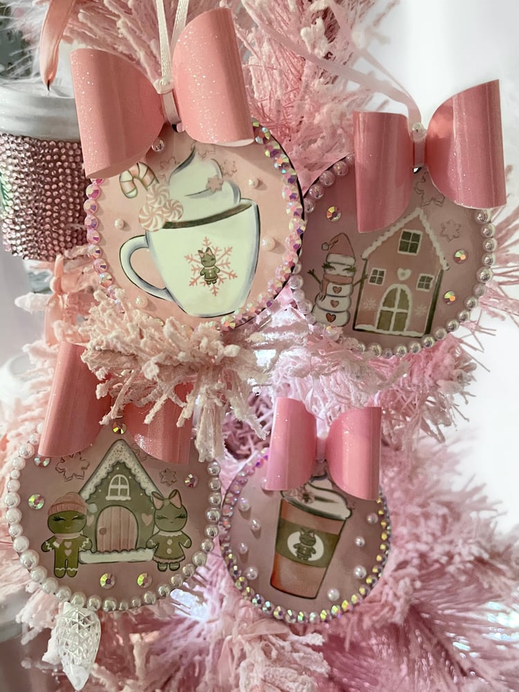 Image of Gingerbread SET OF 4 ornaments 