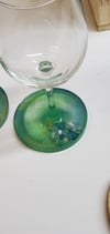 Emerald  and Sapphire  Resin Geode Wine Box Set 