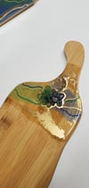 Emerald  and Sapphire  Resin Geode Wine Box Set 