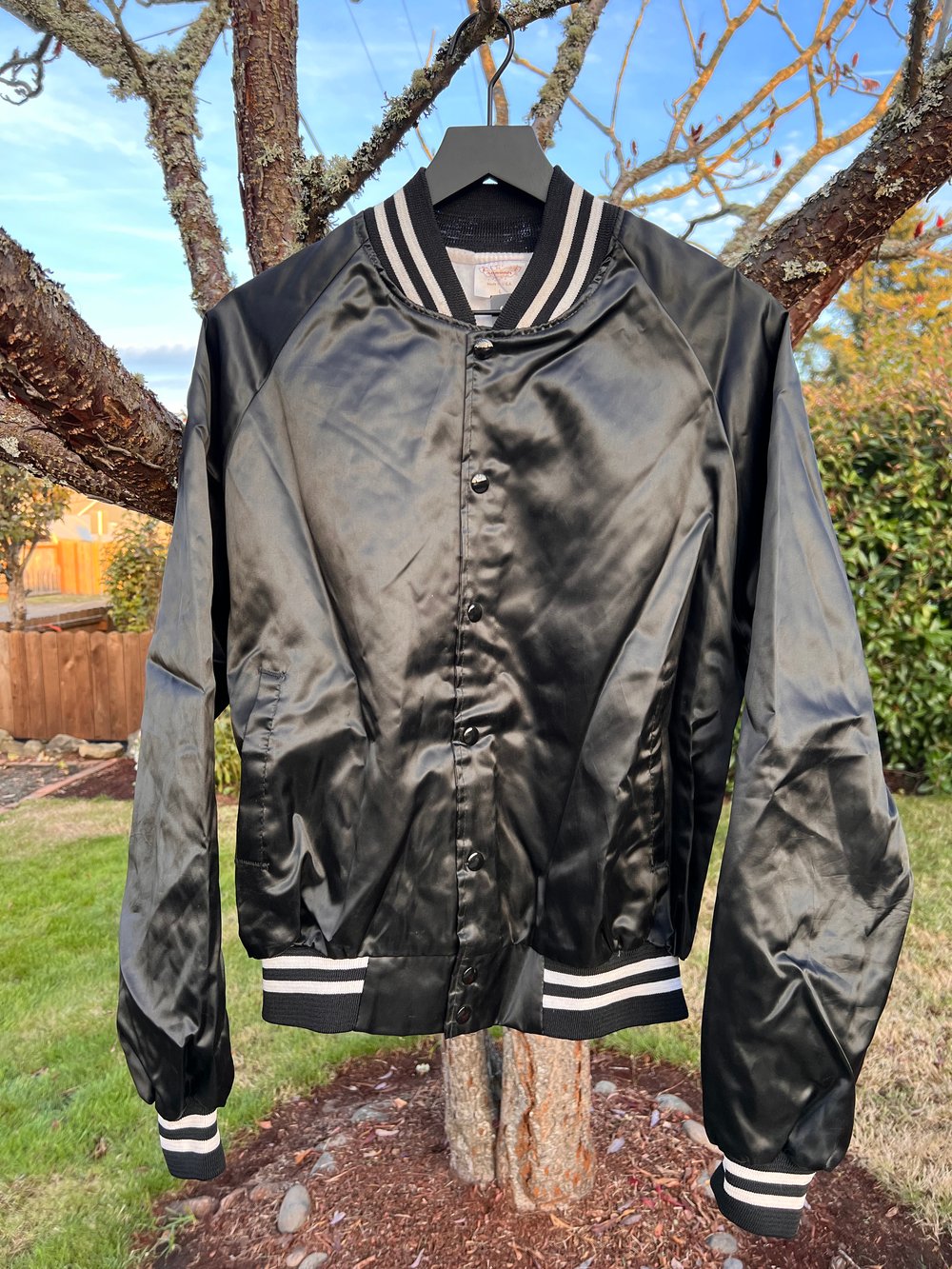 Vintage Pendleton Round Up Black Satin Jacket (L)