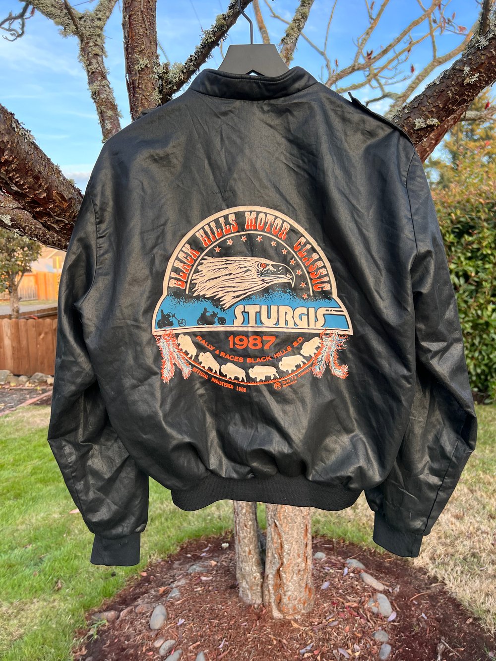 Vintage ‘87 Sturgis Black Hills Motor Classic Satin Jacket (M)