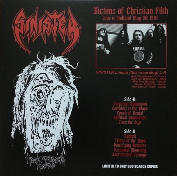  SINISTER - VICTIMS OF CHRISTIAN FILTH 12" LP