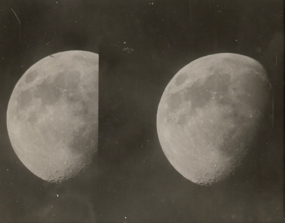 Image of Anonymous: double exposure of the moon, US ca. 1930's 