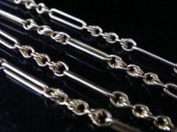 Image 2 of Edwardian 9ct rose gold fetter and trobone 18inches 9g chain