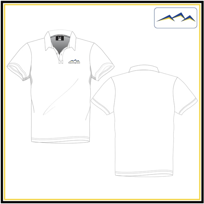 Unisex White Polo Shirt $40.50