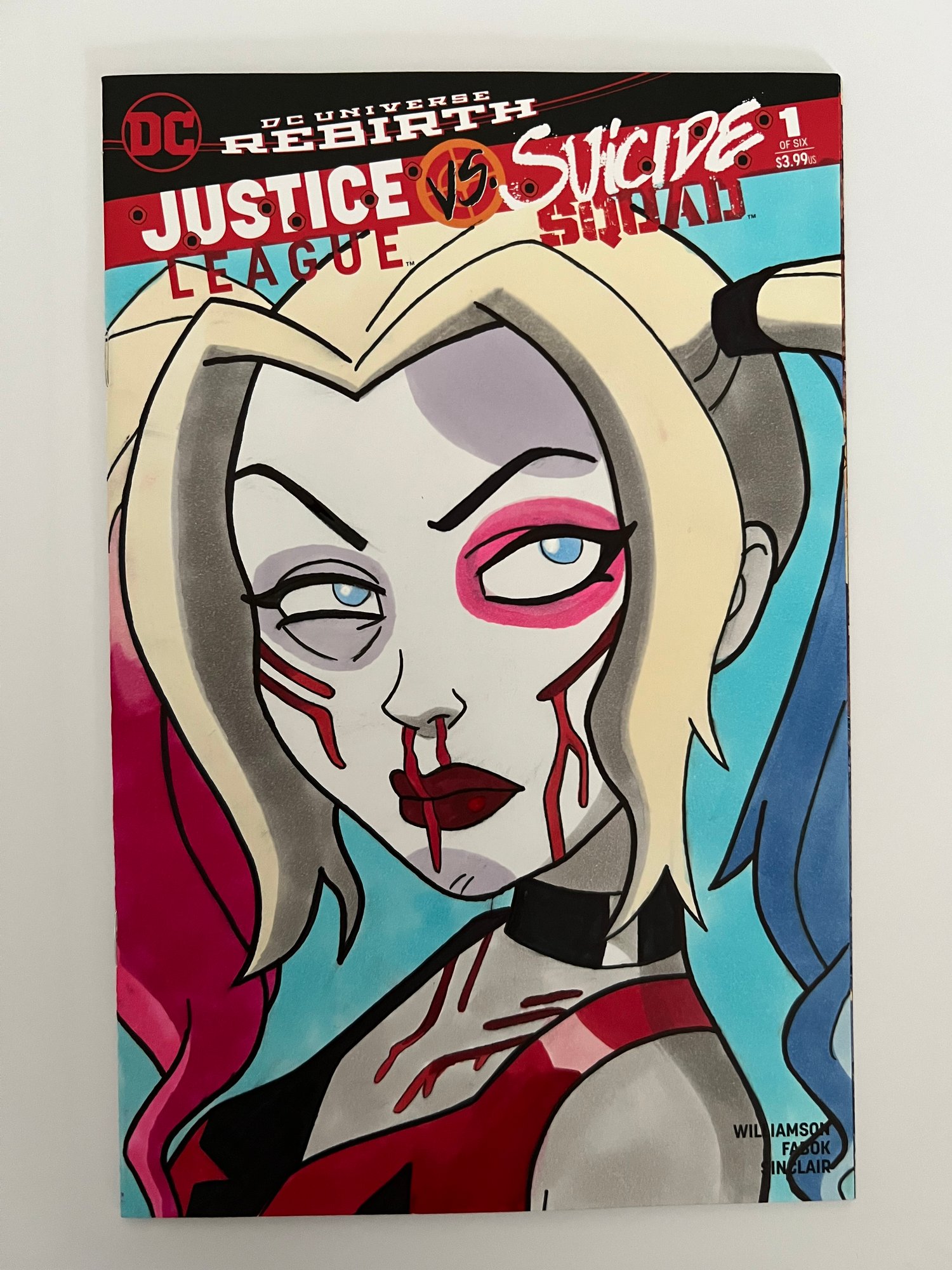 NEW Harley Quinn (Animated) Sketch Cover Comic Book Original Art 1/1