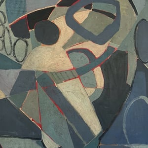 Image of Large Contemporary Painting, 'Thunder,' Sandhills Studios