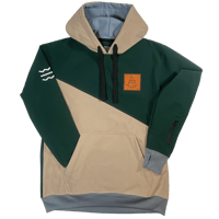 Image 1 of Diagonal Tall Hoodie 10K Green / Beige