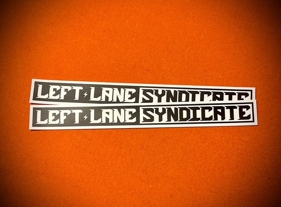 Image of Left Lane Syndicate Swingarm Stickers (2)