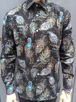 Image of Gold/purple feathers