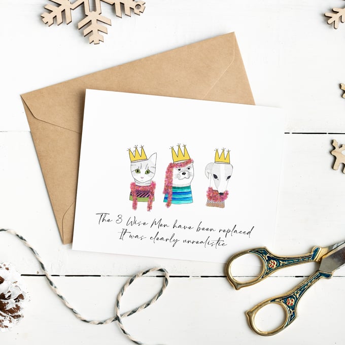 Image of Christmas Card - The 3 Wise Men have been replaced