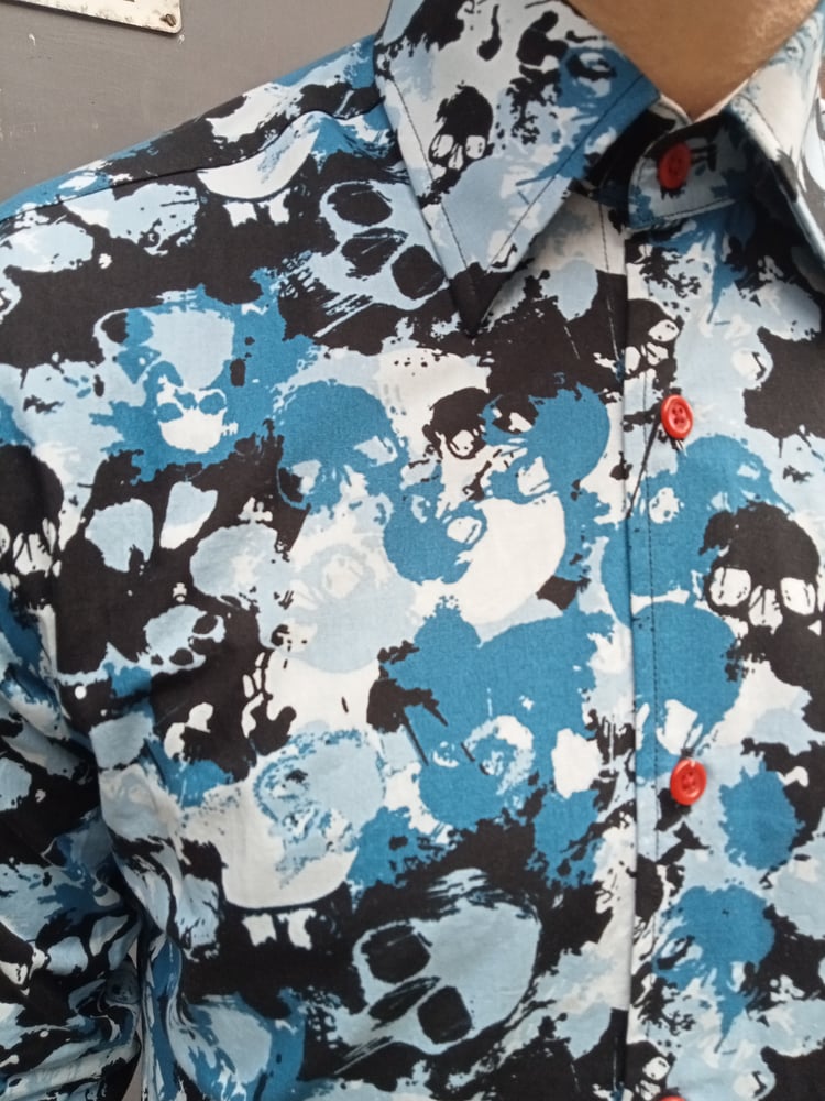 Image of Blue skull camouflage