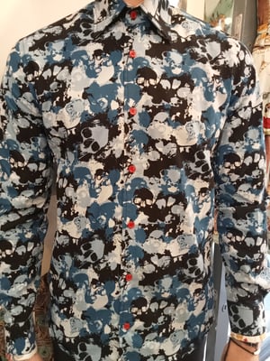 Image of Blue skull camouflage