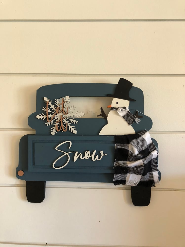 Image of Snowflake/ Snowman Truck 