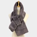 Stocking Stuffer, Cozy Solid Color Faux Fur Pull Through Scarf