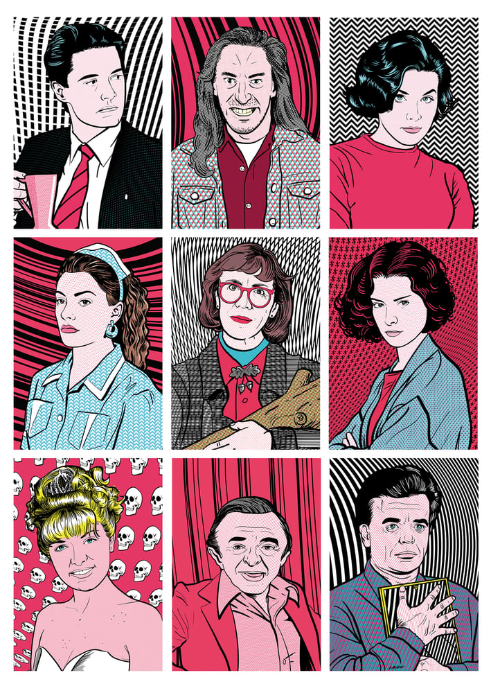 Image of TWIN PEAKS CHARACTERS - Impression digitale A3+ 32x45 cm