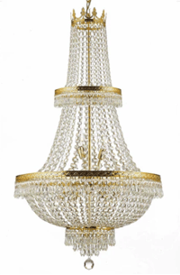 French Empire Crystal Chandelier Lighting H50" X W24"