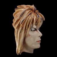 Image 4 of Labyrinth 'Jareth The Goblin King' Painted Ceramic Face Sculpture