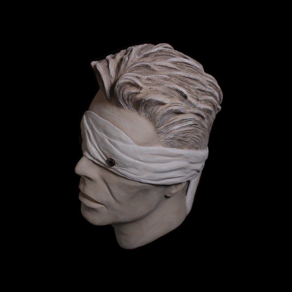 'The Blind Prophet' Full Head White Clay Sculpture