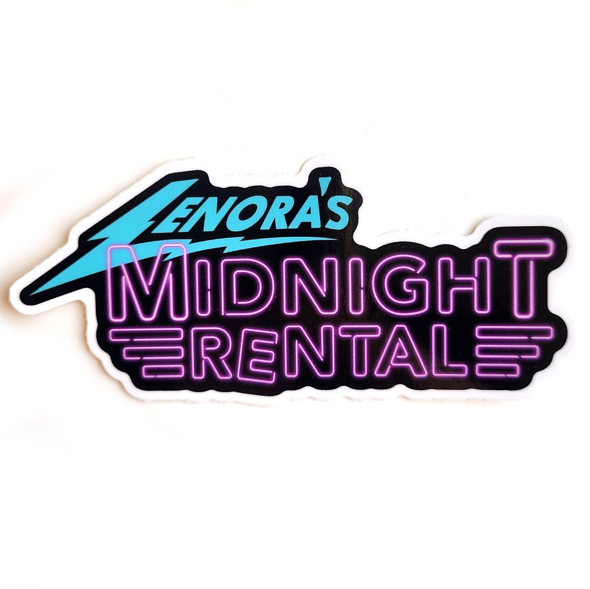 Lenora's Midnight Rental 4" Logo Sticker 1 Sultan's Press
