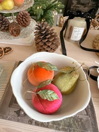 Image 3 of SALE! Velvet Festive Fruit Decorations ( set of 4 )