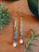 Image of Sterling "Tinsel" Earrings with Pearl Drop 4WM