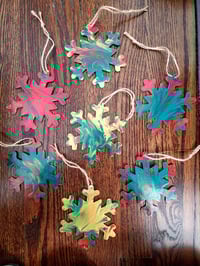 Image 1 of Red Snowflake Ornament Set 