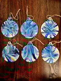 Blue & Cream Ornament Set