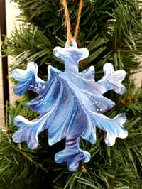 Image 2 of Blue Snowflake Ornament Set