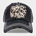 Sweet Southern and Sassy Adjustable Vintage Baseball Cap, Ladies Message Hat