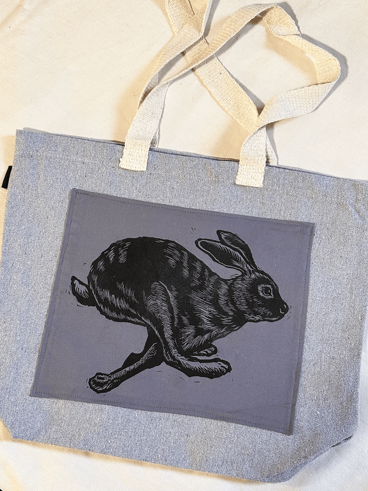 Image of Run Run Rabbit Tote Bag – Hand-printed