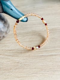 Image 1 of Crystal beaded bracelet with screw clasp