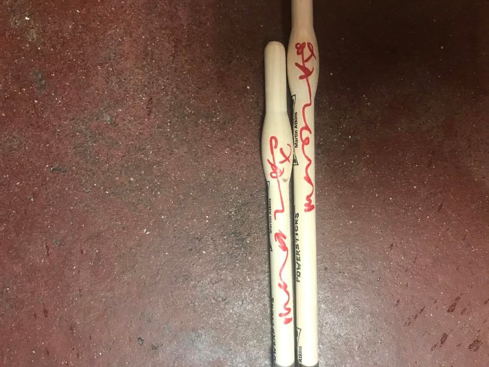 Image of UK '22 Tour Signed Souvenir XCEL Drumsticks 