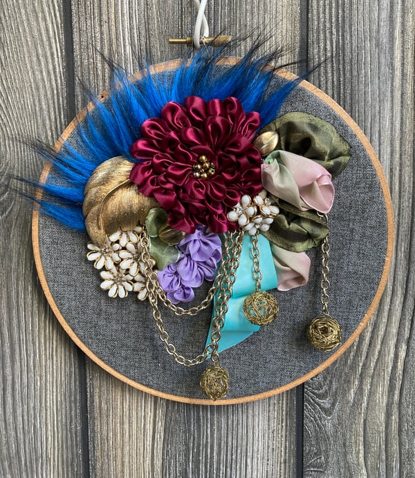 Image of Floral work hoop