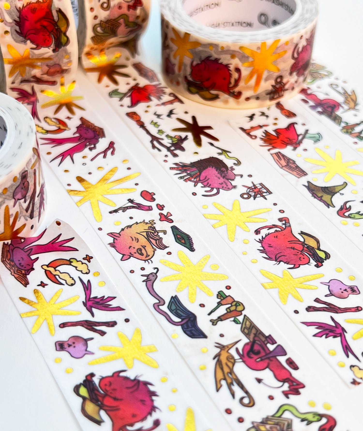 Comic Fiends Gold Foil Washi Tape