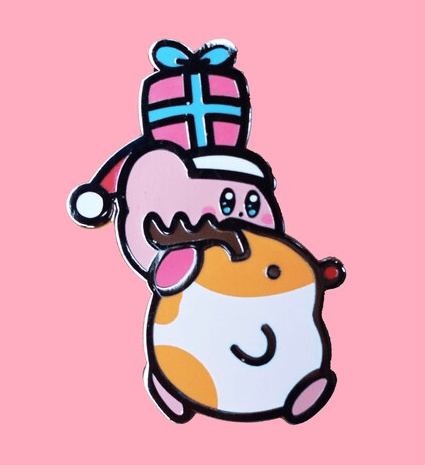 Kirby Xmas Pin