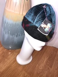 Image 2 of H.O.D. Turquoise Textured Velvet Crown W/Argyle Sweather Knit Brim