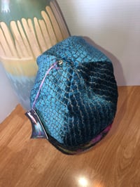 Image 4 of H.O.D. Turquoise Textured Velvet Crown W/Argyle Sweather Knit Brim
