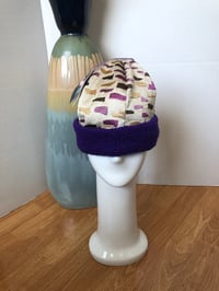 Image 1 of H.O.D. Knitted Brim Hat, Multi Color Embroidery W/ Purple Knit Crown
