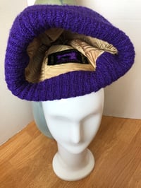 Image 5 of H.O.D. Knitted Brim Hat, Multi Color Embroidery W/ Purple Knit Crown