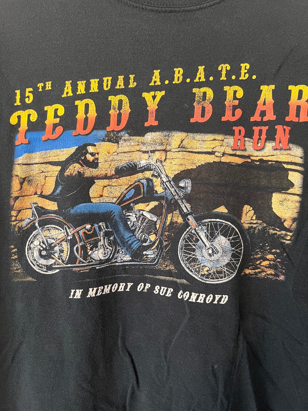 Y2K Teddy Bear Run Moto Tee (L)