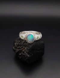 Image 1 of Opal and sapphire snake ring