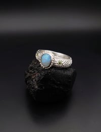 Image 3 of Opal and sapphire snake ring