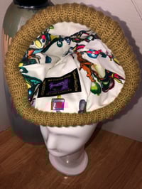 Image 5 of H.O.D. Knitted Brim Multi Color Wool Crown With Golden Cable Knit Brim  